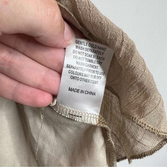 Valleygirl Womens Size AU 8 US 4 Taupe Smocked Ruffle Mini Skirt Pull On Neutral - Picture 6 of 8